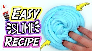 HOW TO MAKE SLIME For Beginners NO FAIL Easy DIY Slime Recipe [upl. by Halian]