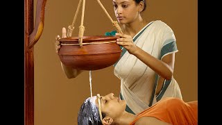 Shirodhara TreatmentThe Shirodhara technique soothes and invigorates the senses and the mind [upl. by Anekam559]