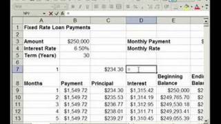 How to find Interest amp Principal payments on a Loan in Excel [upl. by Aeslek]