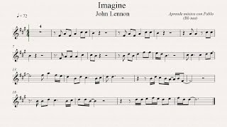 IMAGINE Bb inst clarinetetrompetasaxo soptenorpartitura con playback [upl. by Adekahs190]