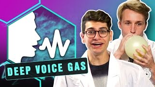 CRAZY DEEP VOICE GAS EXPERIMENT Smosh Lab [upl. by Ruy]