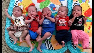 Quintuplets at home Parents’ suddenly surreal life with 7 kids [upl. by Niahs986]