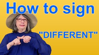 How To Sign DIFFERENT — ASL Word Of The Day — Word 180 [upl. by Niamreg]