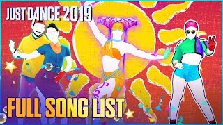 Just Dance 2019 Full Song List  Ubisoft US [upl. by Odnumyer]