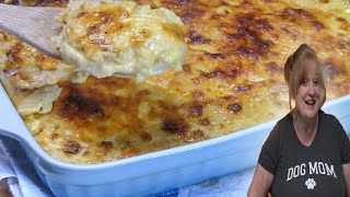 CHEESY AU GRATIN POTATOES RECIPE  The Best Potato Side Dish [upl. by Llerut]