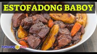 How to Cook Estofadong Baboy Sweet Pork Stew [upl. by Namlak]