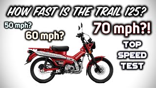 How Fast is the new Honda Trail 125 Can it go on the highway  CT125 Hunter Cub Top Speed Test [upl. by Negris800]