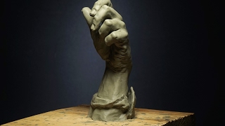 sculpting a hand in clay [upl. by Chery]