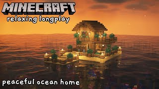 Minecraft Relaxing Longplay  Building a Peaceful Ocean Home No Commentary 117 [upl. by Amme701]