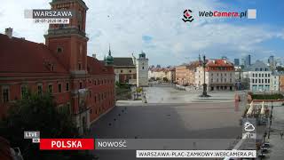 🟠NOWOŚĆ  WIDOK NA PLAC ZAMKOWY W WARSZAWIE🟠 WebCamerapl [upl. by Goodkin684]