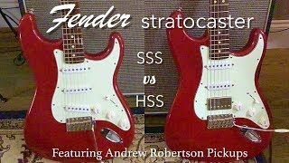 Fender Stratocaster Comparison SSS vs HSS [upl. by Buseck18]