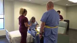 Physical Therapy Transfer Training  How To Transfer From Wheelchair To Bed [upl. by Atsedom]