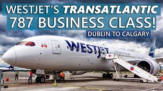 Flying WestJets TRANSATLANTIC Business Class 7879 Dublin to Calgary [upl. by Alvord]