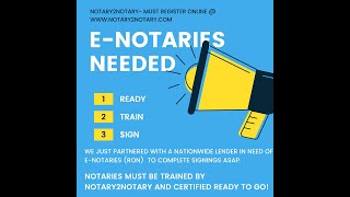 ENOTARY ONLINE TRAINING SESSION NOTARY2NOTARY [upl. by Rockwood]