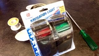 Installing navigation lights on a boat [upl. by Atsyrt]