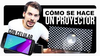 👌 Cómo hacer un PROYECTOR CASERO con MÓVIL o CELULAR FUNCIONA 100 [upl. by Chloras]