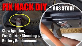 FIX HACK DIY  Gas Stove Battery Change for Electronic Fire Starter Gas Stove Series 13 [upl. by Dracir19]