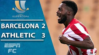 Athletic Bilbao pull off EPIC comeback vs Barcelona to win Spanish Supercopa  ESPN FC Highlights [upl. by Ahsenal]