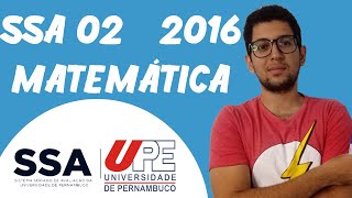 SSA 02  Questão 20  UPE2016  Matemática [upl. by Adora]