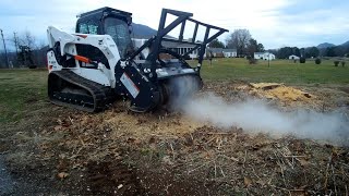 Grinding Large Stumps with Forestry Mulcher [upl. by Previdi]