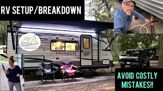 RV Setup amp Breakdown for Newbies with 👍 List [upl. by Ahsinyt]