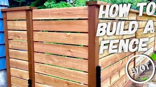 How To Build A Fence  DIY PRIVACY FENCE [upl. by Three]