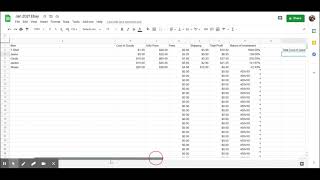 Tracking Cost of Goods Expenses Profits amp Growth with Google Sheets [upl. by Ahseikram]