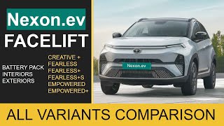 Tata Nexon EV Facelift All Variants Explained [upl. by Yvaht]