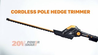 The WORX WG252 Cordless Pole Hedge Trimmer [upl. by Soraya]