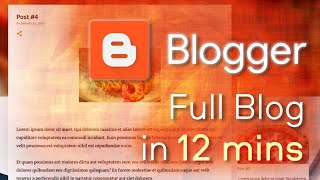 Blogger  Tutorial for Beginners in 12 MINUTES  FULL GUIDE [upl. by Karim777]