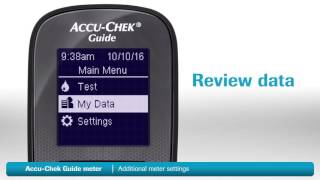 AccuChek Guide  Additional meter settings [upl. by Oni207]