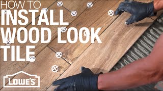 How To Install Wood Look Tile [upl. by Fotzsyzrk]