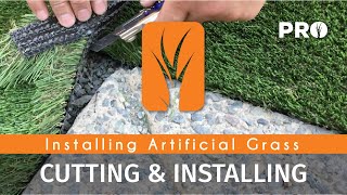 Cutting amp Installing Artificial Grass  Step 4 [upl. by Di]