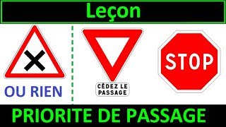 Code de la route Leçon 1  Priorité de passage [upl. by Adriene]