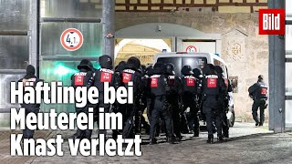 Gefängnismeuterei Polizei stürmt Knast in Thüringen  JVA Untermaßfeld [upl. by Robenia]