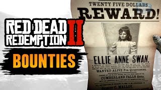 Red Dead Redemption 2 All Bounties RDR2 Bounty Hunter [upl. by Arahc]